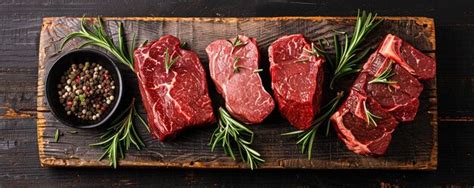 Premium Photo Variety Of Fresh Black Angus Prime Raw Beef Steaks