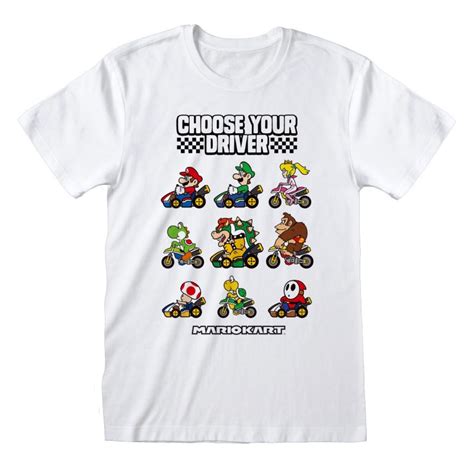 Camiseta Nintendo Super Mario Kart Choose Your Driver Unisex