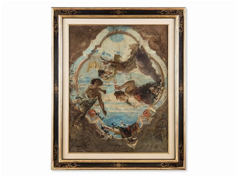 Mose Di Giusue Bianchi Study For A Ceiling Fresco Late Th Century