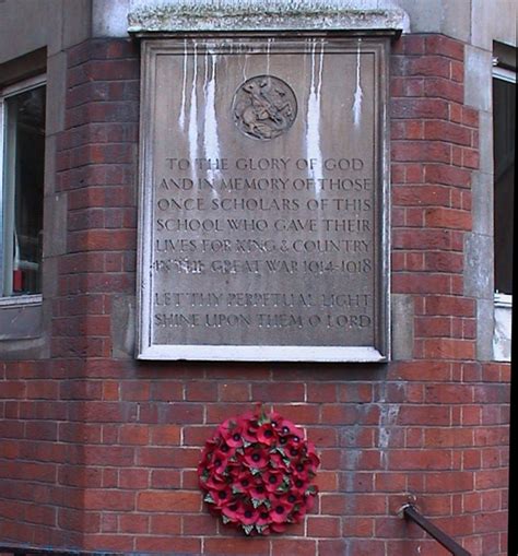 St George's School WW1 memorial : London Remembers, Aiming to capture all memorials in London