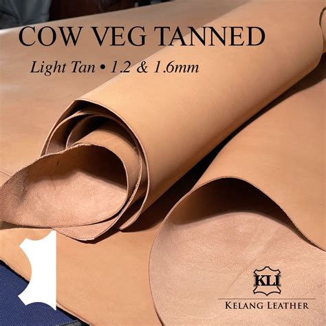 Cow Vegetable Tanned Leather 12 And 16mm Light Tan Full Side Veg Tan