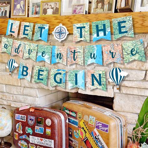 Cartel De Let The Adventure Begin Banner Adventure Awaits Bon Voyage