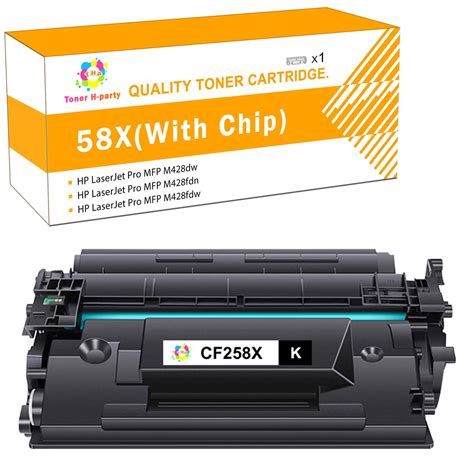 Toner H Party 1 Pack Compatible 58a Toner Cartridge For Hp 58x Cf258x 58a Cf258a Laserjet Pro