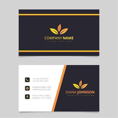 Free Vector | Black and gold business card design