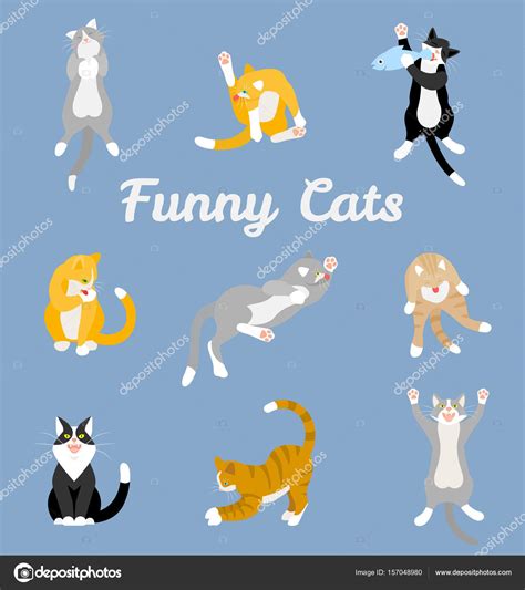 Different Cartoon Cats Set Stock Vector Image By ©nadia1992 157048980