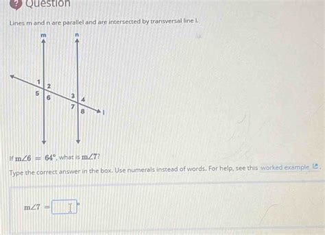 Solved Question Lines M And N Are Parallel And Are Intersected By