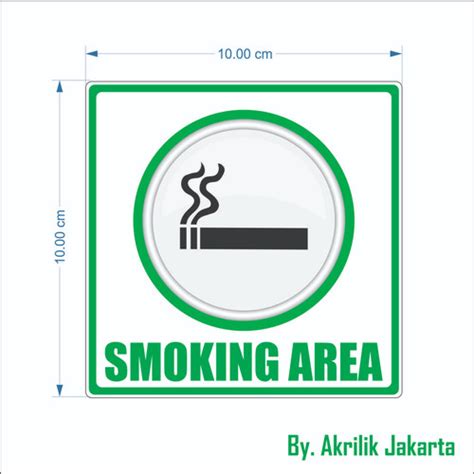 Jual Rambu Area Merokok Smoking Area X Jakarta Timur