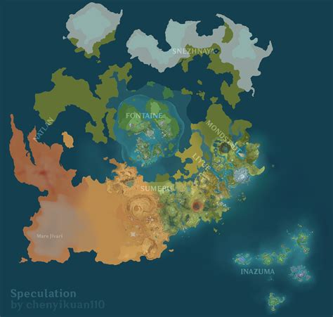 Teyvat Full Map Genshin Impact Hoyolab