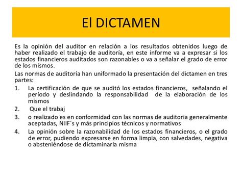 El Dictamen