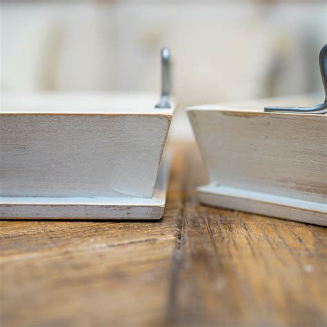 Original Barn丨White Wooden Tray with Handles, Set of 2