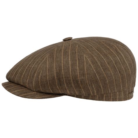 Hatteras Striped Linen Flatcap By Stetson