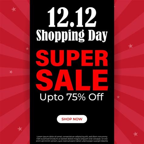 Premium Vector 1212 Shopping Day Sale Banner