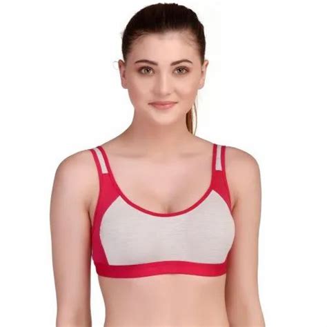 Plain Non Padded Needytime Poly Cotton B Cup Sports Bra At Rs 78 Piece