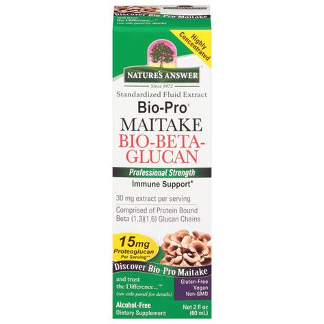 Nature S Answer Bio Beta Glucan Maitake Professional Strength Fl