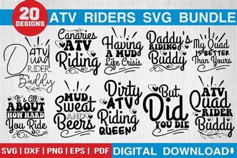 Atv Riders Svg Bundle Bundle Creative Fabrica