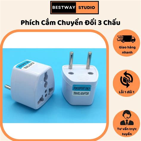 Ổ Cắm Chuyển Đổi 3 Chân Sang 2 Chân Phích Cắm Chuyển Đổi 3 Chấu Shopee Việt Nam