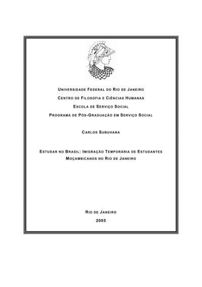 UNIVERSIDADE FEDERAL DO RIO DE JANEIRO CENTRO DE ...