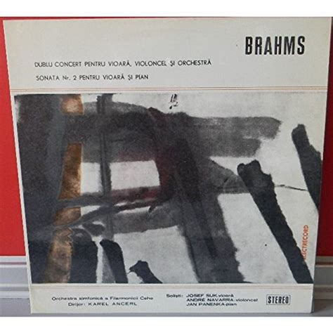 Brahms Ancerl Suk Violin Navarra Cello Panenka Piano The Czech