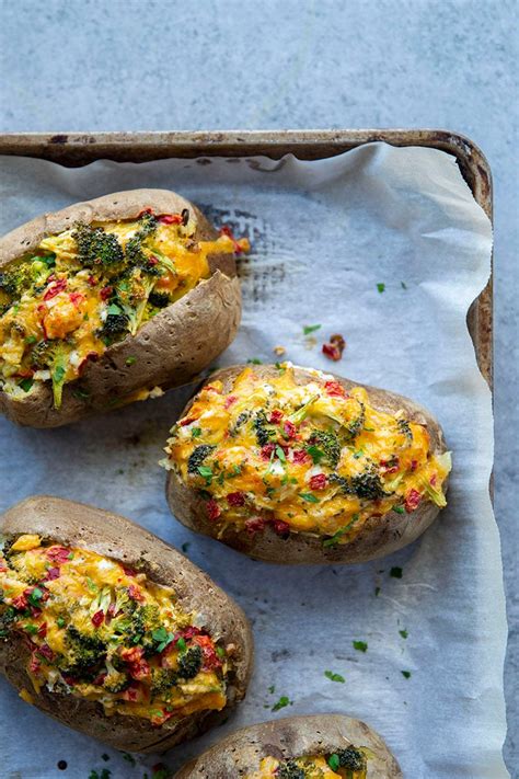 Broccoli Cheddar Baked Potatoes