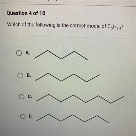 FREE Which Of The Following Is The Correct Model Of C6H14 Brainly