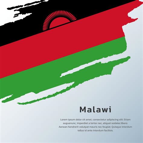 Illustration Of Malawi Flag Template 13120182 Vector Art At Vecteezy
