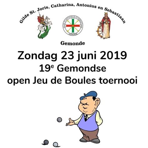 Open Jeu De Boules Toernooi Gilde Gemonde