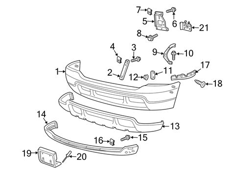 Ford F-550 Super Duty Bumper Impact Absorber Bracket. 1999-2004 ...