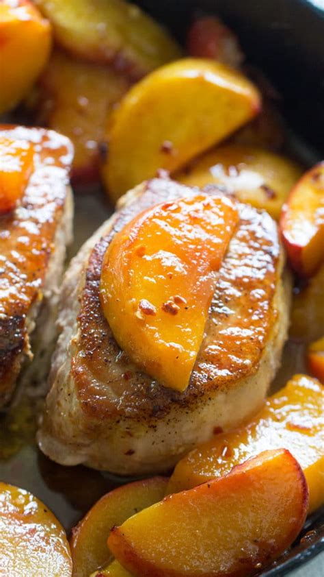 Peach Pork Chops One Pan Minutes Meals