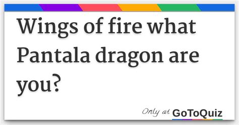 Wings Of Fire What Pantala Dragon Are You
