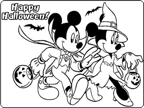 Desenhos De Mickey E Minnie Mouse No Halloween Para Colorir E Imprimir Colorironline