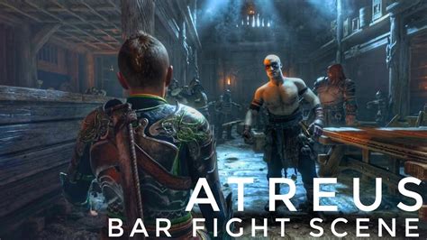 God Of War Ragnar K Atreus Bar Fight Scene Gameplay Youtube