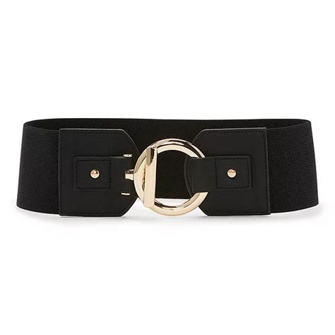 Worthington Wide Stretch Womens Belt Color Black Jcpenney