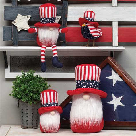 Patriotic Th Of July Gnome Uncle Sam Gnome Red White And Blue