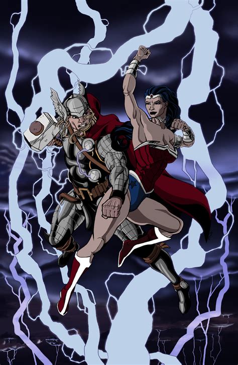 Thor Vs Wonder Woman 2012 By Thelearningcurv On DeviantArt