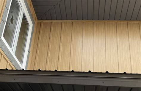 12″ Light Pine Wood Grain Board And Batten Siding Metalworks Canada