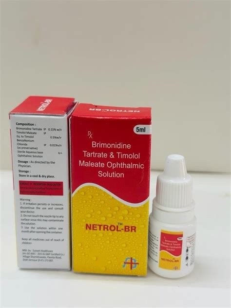 Netrol Br Brimonidine And Timolol Eye Drops Packaging Size 5ml At Rs