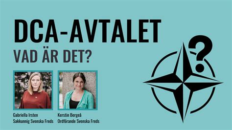 Militäravtalet med USA DCA Svenska Freds