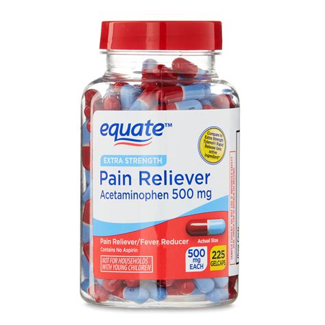 Equate Extra Strength Acetaminophen Pain Reliever Gelcaps