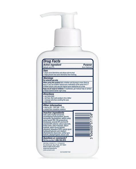 Acne Control Cleanser Salicylic Acid Treatment Cerave