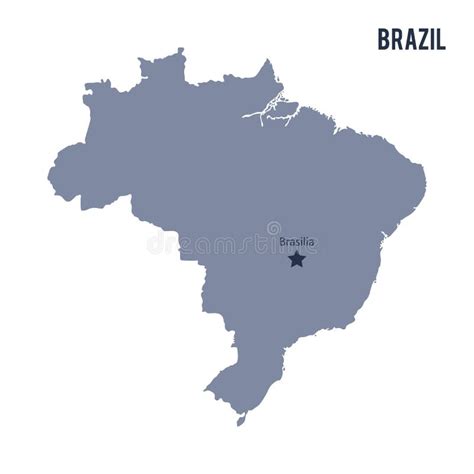 Vector Map Of Brazil Isolated On White Background Stock Illustration