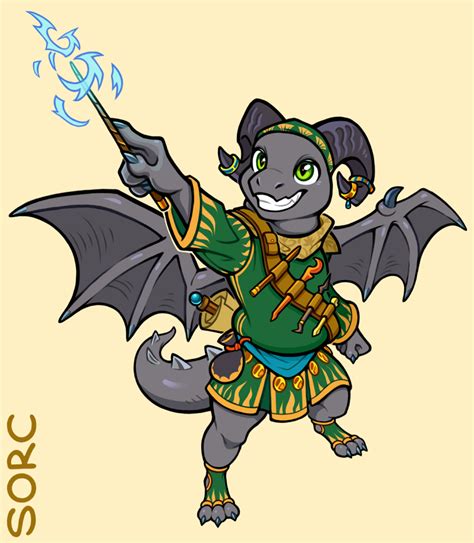 Safe Artist Sorc Fictional Species Kobold Reptile Anthro