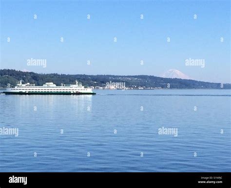 Ferry on Puget Sound Stock Photo - Alamy