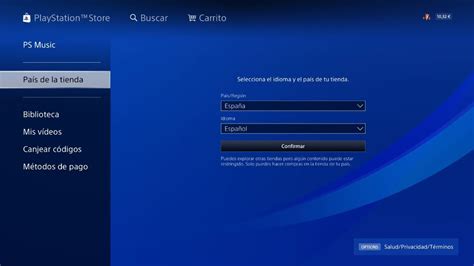 PlayStation tutorial para cambiar la región país e idioma de PSN en