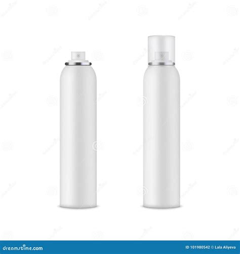 Blank Template Of White Deodorant Bottle Mock Up Aerosol Vector Stock Illustration