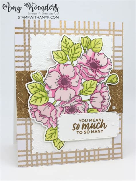 Stampin Up Enduring Beauty Thank You Card With Video Tutorial Stamp