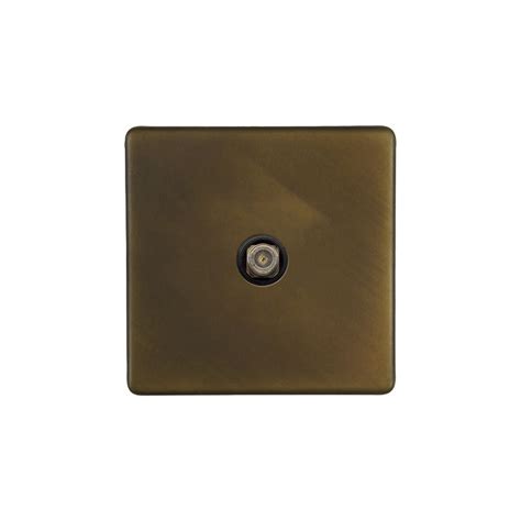 Soho Lighting Vintage Brass 1 Gang Satellite Socket Elesi