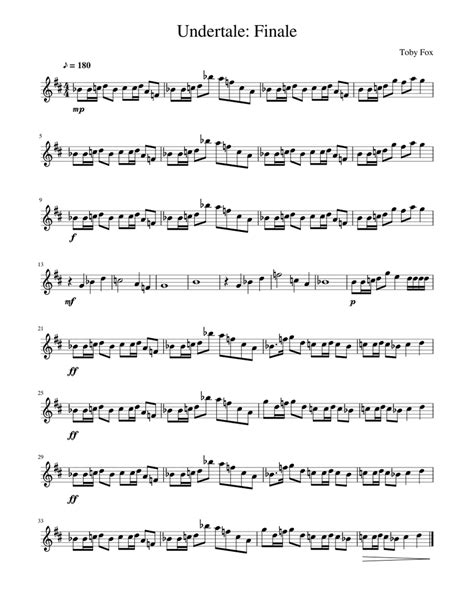 Undertale Finale Sheet Music Download Free In Pdf Or Midi