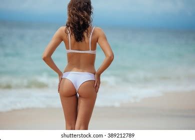 Sexy Back Beautiful Woman White Bikini Stock Photo 389212789 Shutterstock