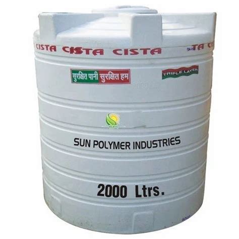 Lldpe White Roto Moulded Water Tank Capacity L At Litre In