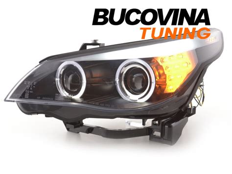 Faruri Angel Eyes Led Compatibile Cu Bmw Seria E E Xenon